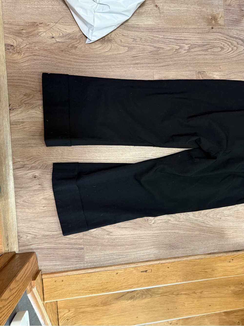 Woman’s cropped Black Pants - Classic Straight Leg with cuff.